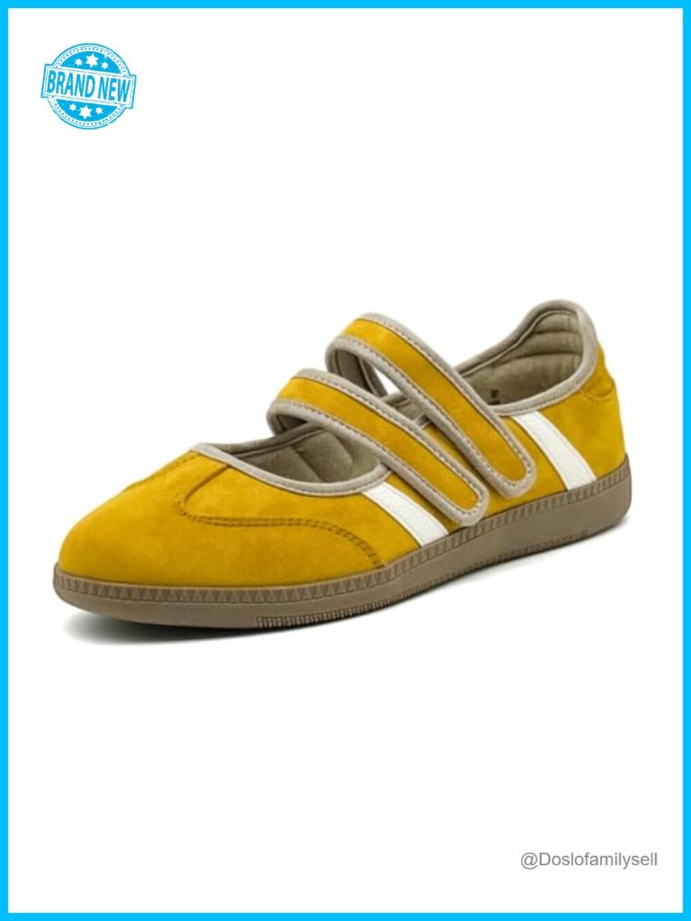 Women's Mary Jane Sneakers Comfortable Ballet Flats Slip-On Walking Shoes